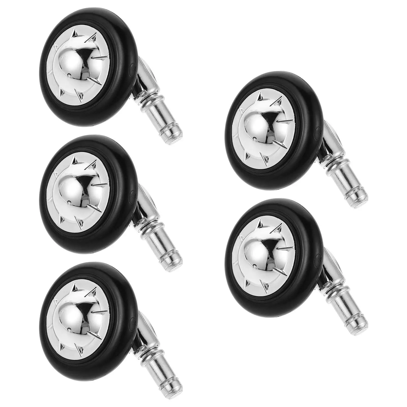 5Pcs Electroplated Replacement Wheels for Office Chairs Quiet Smooth Swivel Casters Home Office Desk Chair Furniture