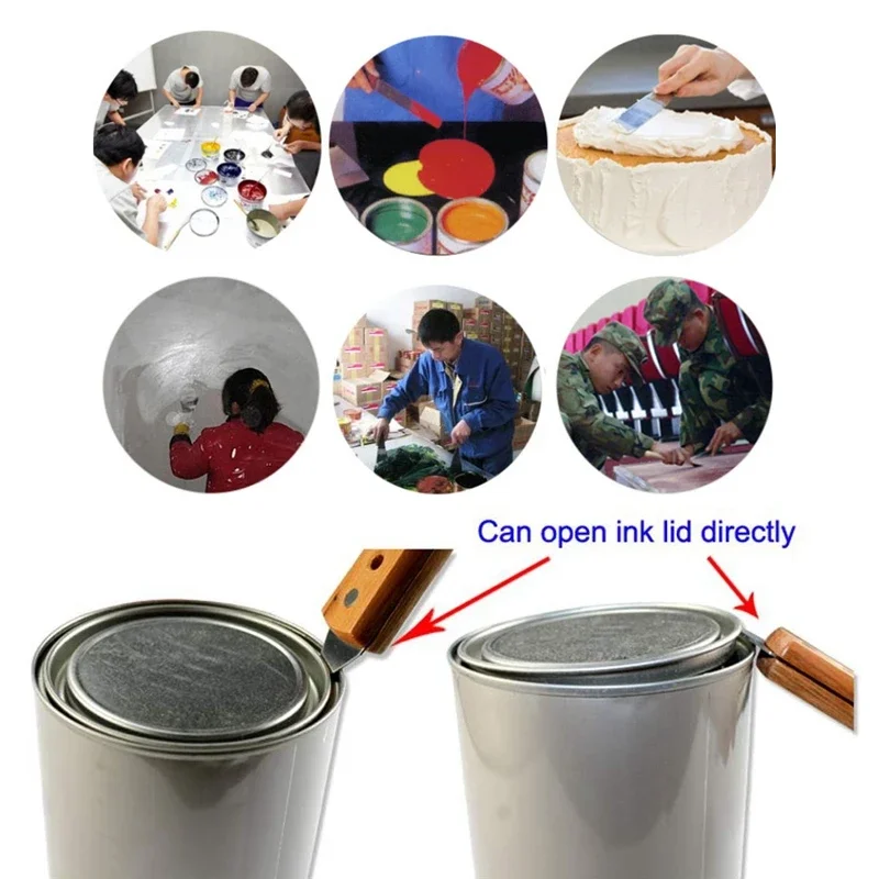 Stainless Steel Spatula Inking Paint Glue Mixing Knife Draw Spatula Texture Scraper Painting Decorating Ink Putty Knife Tools