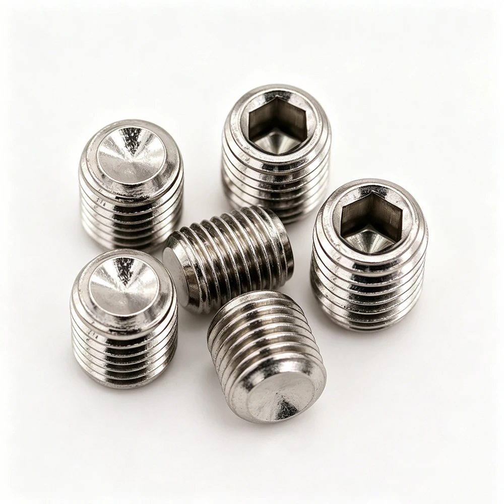 304 Stainless Steel A2 DIN916 Hex Socket Allen Grub Bolt M2-M16 Cup Point Set Screw Hardware Fastener