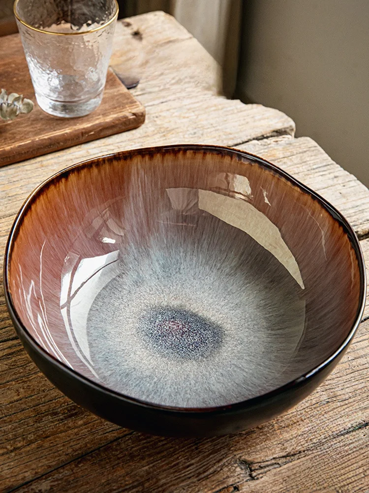 High Aesthetic Value Large Capaci Irregular Cerc Soup Bowl JOJOS L PDPaage Vintage Sle round Bowl for Everyone