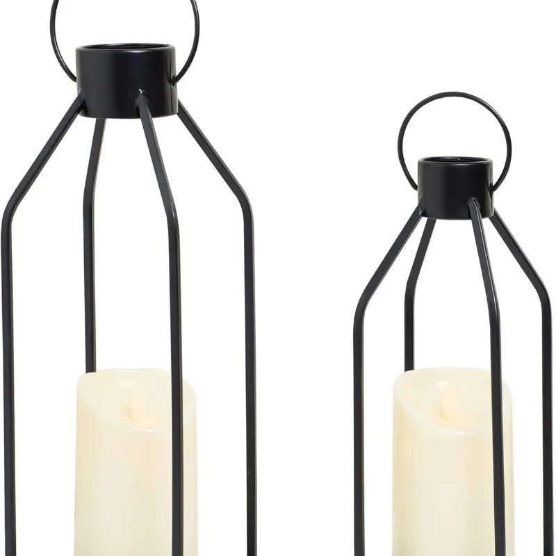 Christmas Vintage Lantern Decor Simple Candlestick Iron Art Ornament Candle Holder Garden Decoration Candle Stick Holder Candle