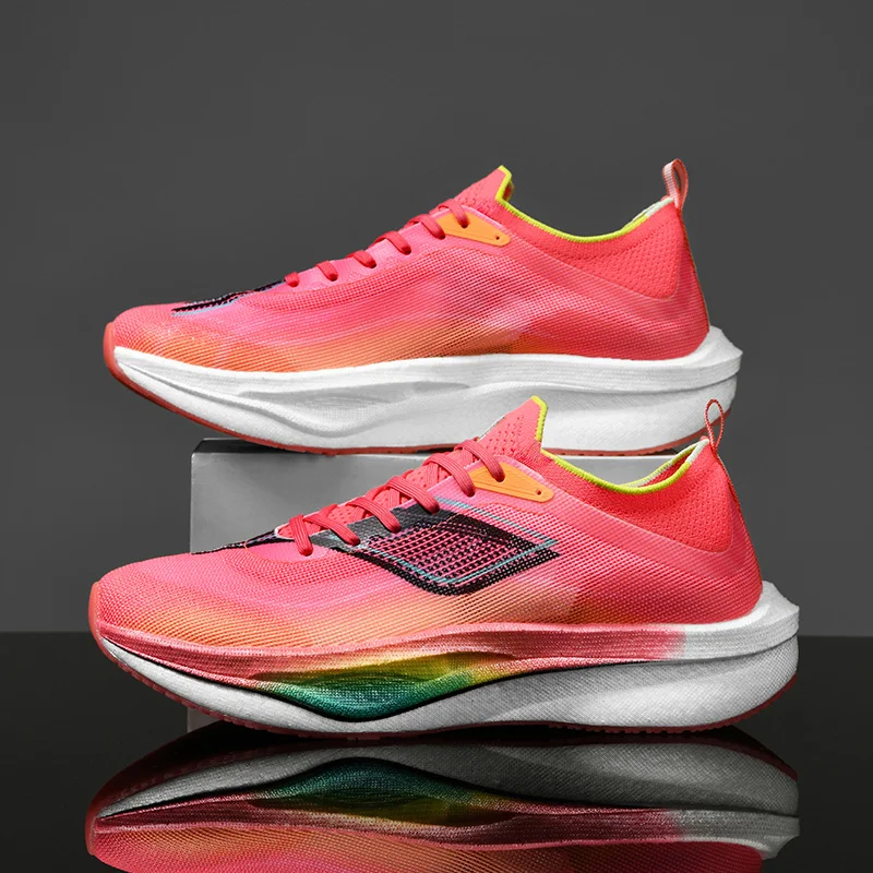 أحذية رياضية للرجال، أحذية جري خفيفة الوزن من ألواح الكربون، ممتصة للصدمات في الشتاء، مضادة للانزلاق، مقاومة للاهتراء، قابلة للتنفس #2