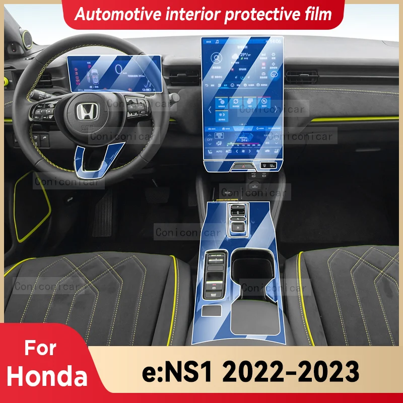 

For Honda e:NS1 eNS1 2022 2023 Car Gearbox Panel Film Dashboard Screen Protective Sticker Interior Anti-Scratch Film Accessories