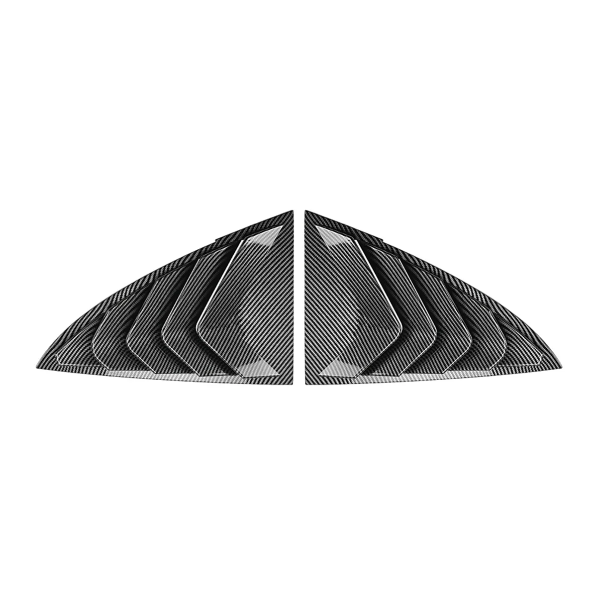 Car Rear Side Window Louvers Air Vent Scoop Shades Cover Blinds Trim for Tesla Model 3 2017-2023 Y 2020+,B