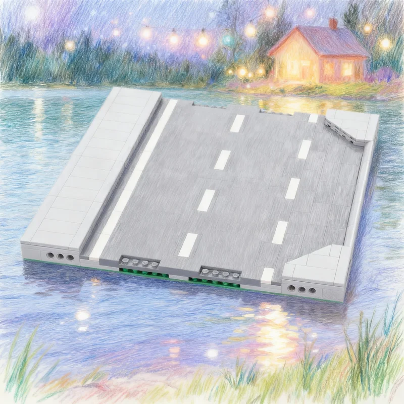 

176pcs MOC Mills Road Plate Bus Stop City Model Building Blocks DIY Gift Creative Collectible Display Decor Premium Adult Kids