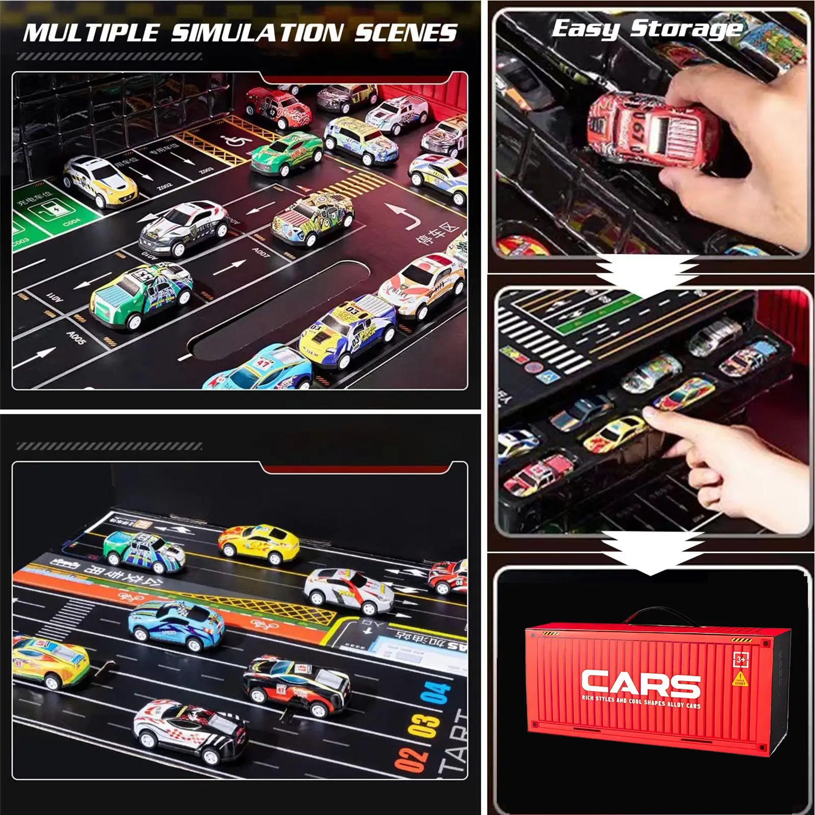 Mini-autoset Traagheid Trek auto's Jongens Kleine speelgoedauto Pull-Back Plastic voertuigmodel Collectie Speelgoed Verjaardag Nieuwjaar Geschenken