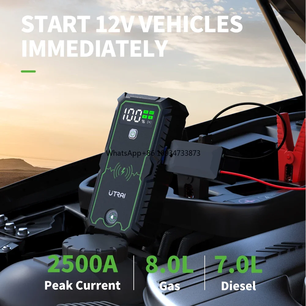 UTRAI شاحن الطوارئ المحمول 2500A قوة البنك بطارية ليثيوم أيون سيارة الداعم بدء التشغيل جهاز 12 فولت سيارة الانتقال كاتب JS-1 PRO