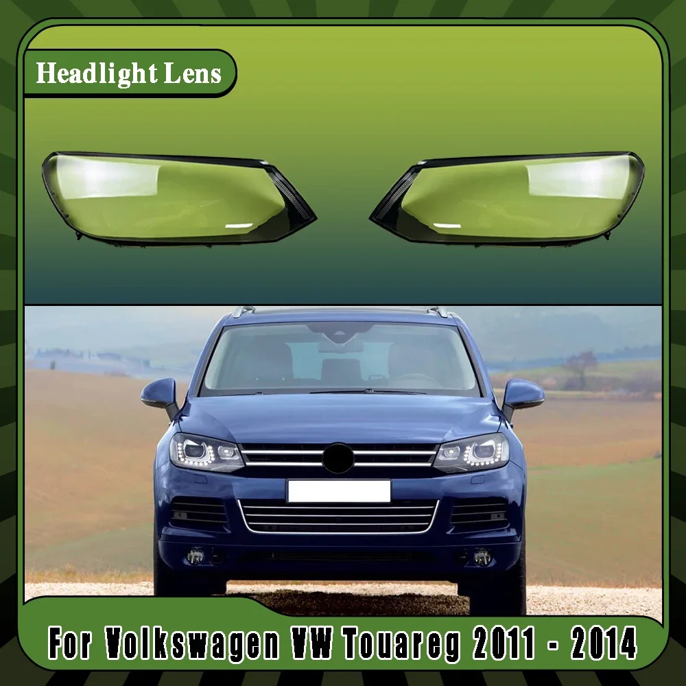 Auto Car Front Headlight Lens Cover Auto Headlamp Lampshade Glass Lamp Shell Caps For Volkswagen VW Touareg 2011 2012 2013 2014