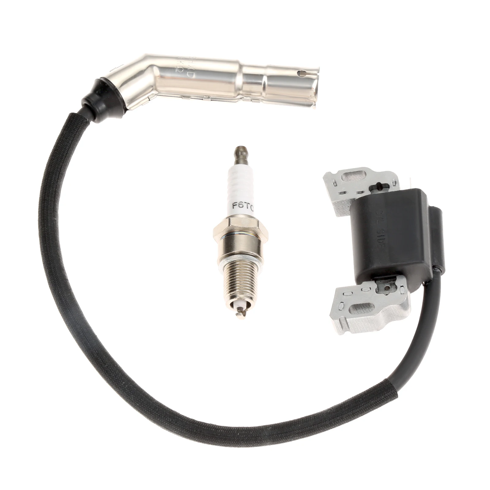 

595304 Катушка зажигания со свечой зажигания подходит для газонокосилок Briggs & Stratton 799650 592841 795315 495859 17 л.с. 17,5 л.с. 19,5 л.с. 20 л.с.