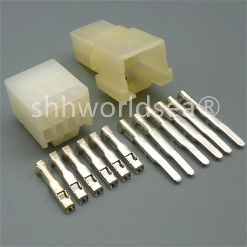 2/100set 6 Hole Male Female Electrical Motorcycle Cable Harness Connector Wire Plugs 6090-1218 6090-1149 With Terminals