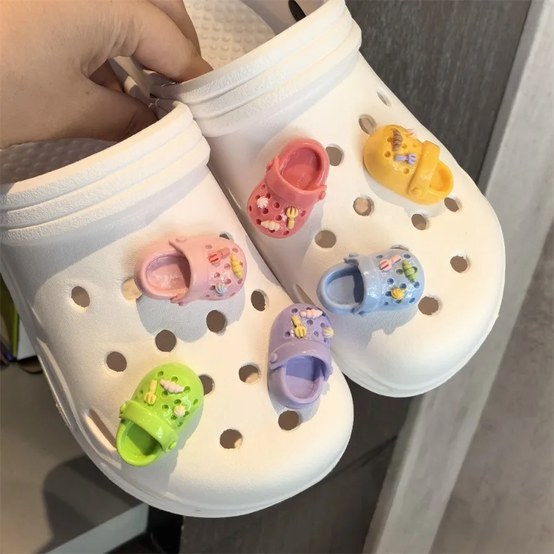1Pcs Candy Color Simulation Bread Shoe Charms, Cute DIY Decor Accessories, Premium Ornaments for Hole Shoes Clogs