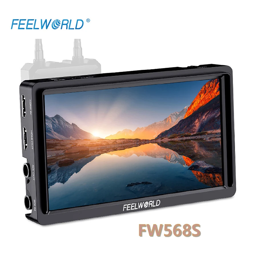 FEELWORLD FW568S 6 Inch On Camera Video Monitor IPS 1920X1080 3G-SDI 4K HD Camera HDMI Input Output  Wireless Image Transmission