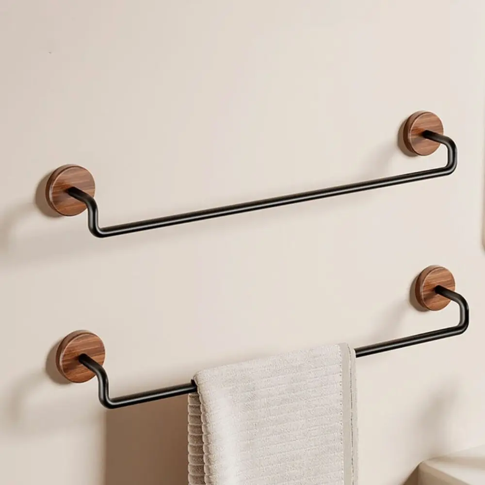 

Modern Style Wall Mounted Towel Holder Anti-Rust Single Bar Bathroom Towel Hanger Simple Installation Wall Mounted