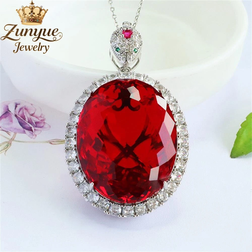 High-End Crystal Pigeon Egg Snake Head Pendant Luxury Quality Fashion Fine Jewelry Exquisite Elegant Popular Charms Young Gift