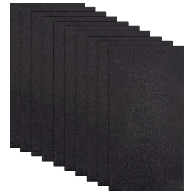 10 шт. черная кожаная ремонтная нашивка 7,8x4 дюйма самоклеящаяся кожа для дивана, автокресел и сумок, курток