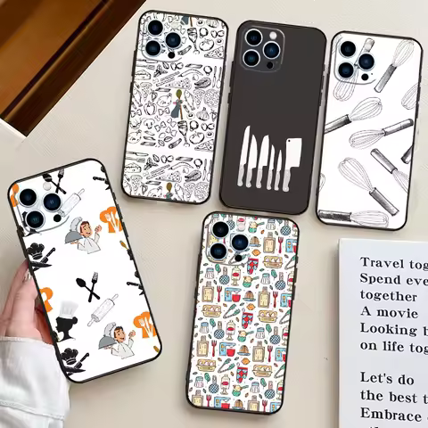 Cooking Chef Knives Phone Case For Samsung Galaxy S25 S24 S22 S21 S20 S23 Ultra S9 S10 Plus S25 FE Back Cover
