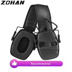 ZOHAN Electronic Shooting Earmuffs Sound Amplification Anti-noise Foldable Hearing Protection Tactical Hunting Shooting Earmuffs