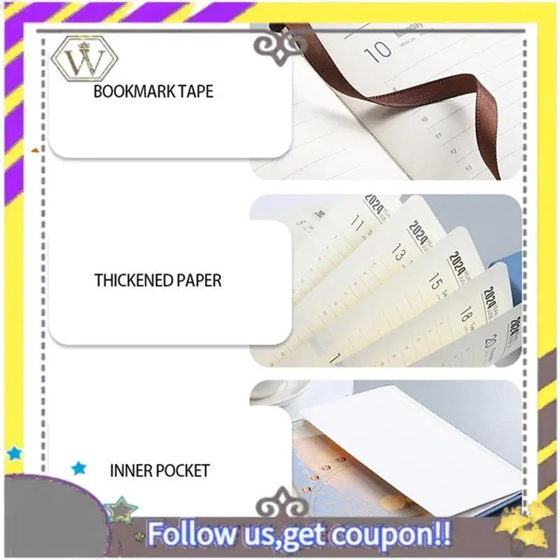 New 1 Pcs A5 English Schedule Planner Elastic Band Notebook Strap Book Notebook Blue