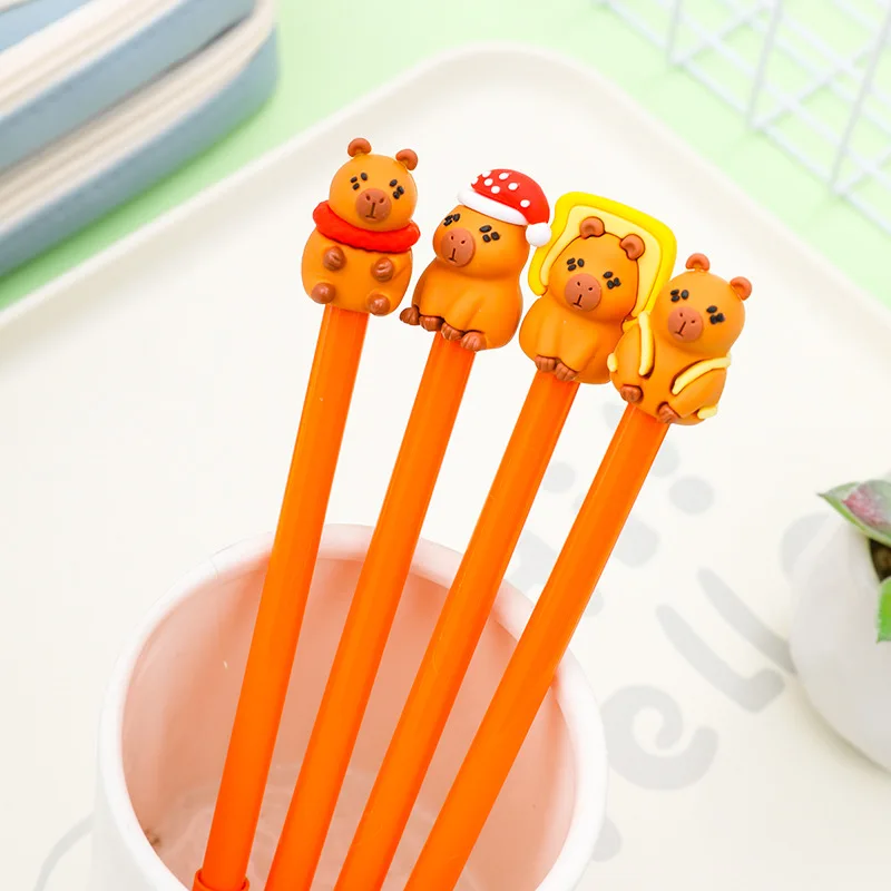 

12 Pcs Cute Kapibara Three-dimensional Modeling Neutral Pen Black Writing tools Suitable for Students' Daily Writing
