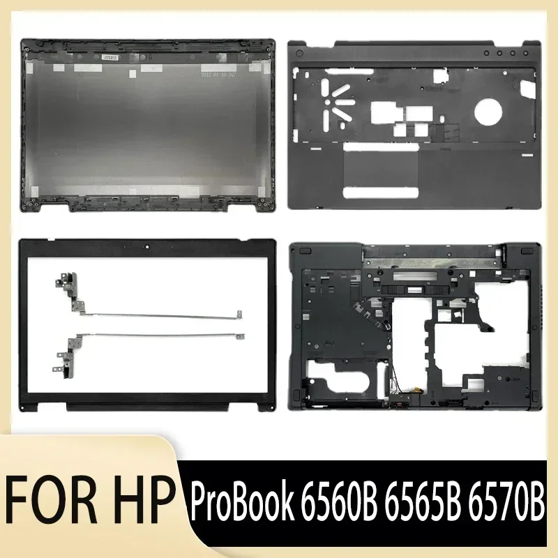 Imagem -01 - para Probook 6560b 6565b 6570b Tampa Traseira Lcd Dobradiças da Moldura Frontal Tampa Inferior 641202001 Novo Case para probook 6560b 6565b 6570b tampa traseira lcd dobradicas da moldura frontal tampa inferior 641202001 novo case 01