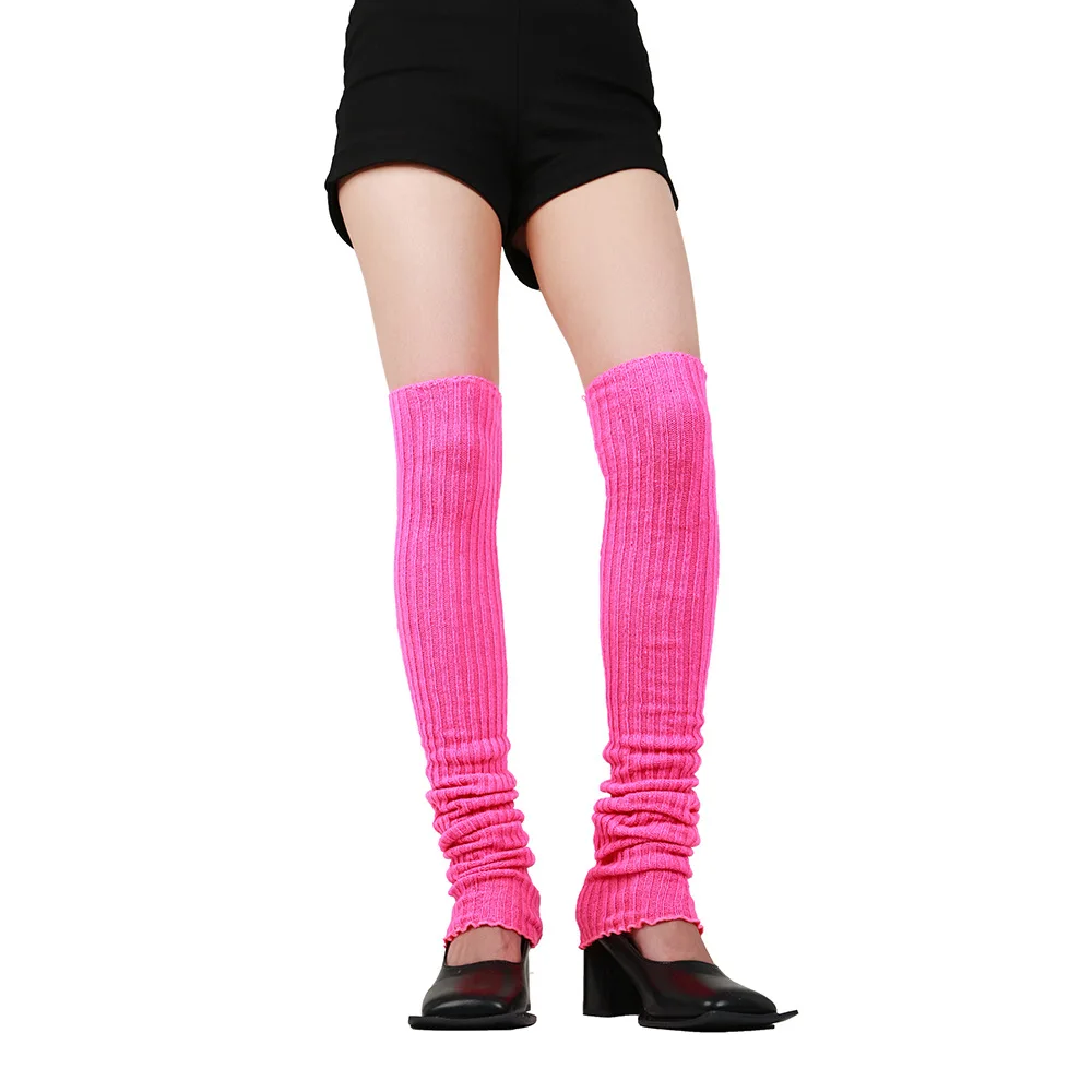 40/60/80cm lange Beinlinge für Frauen y2k Acryl 80er 90er Jahre Mädchen Rippens trick Sport Beinlinge Ballett warme Beine tanzen warme Socken – Detail 12