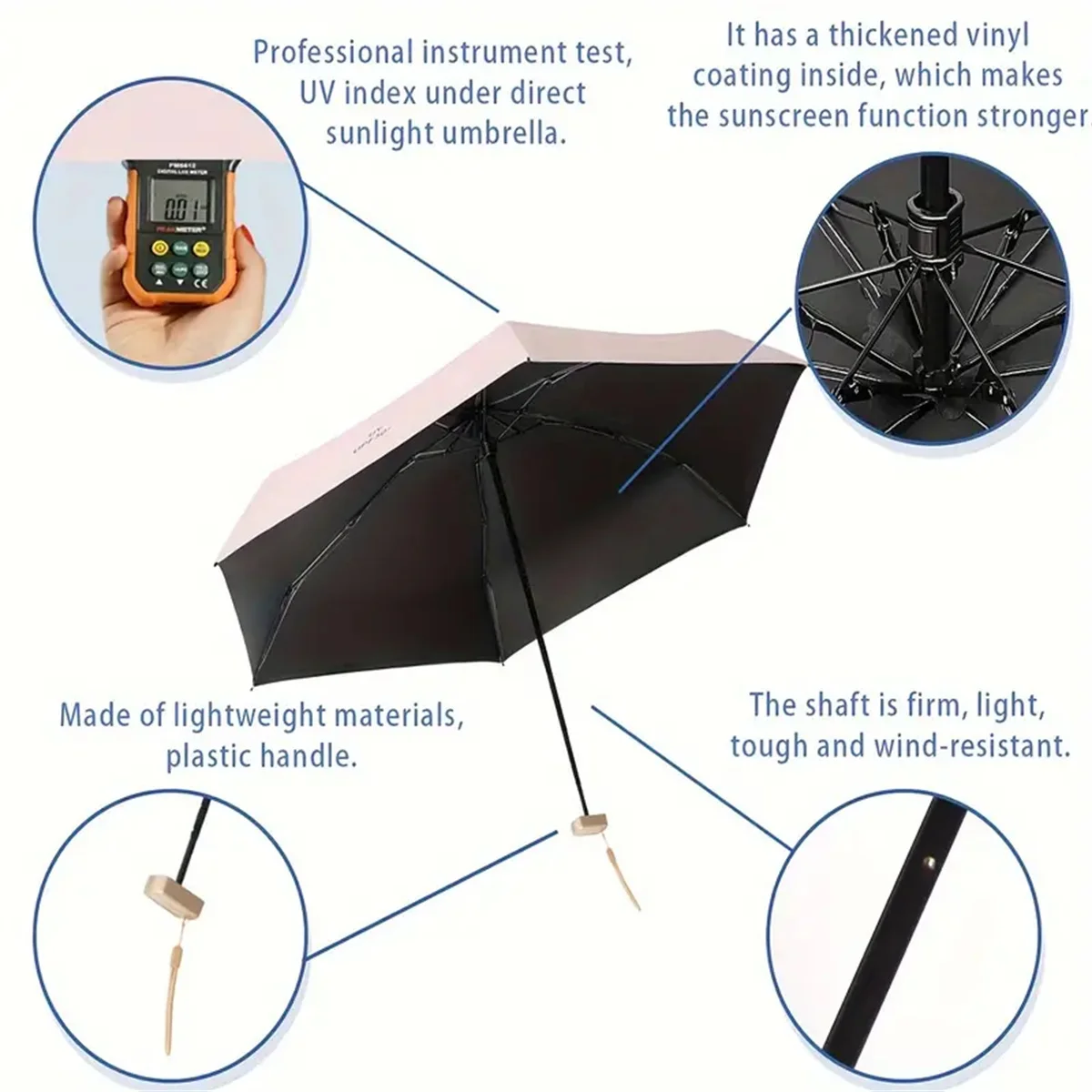 Mini Pocket Umbrella Small Sun Rain Umbrella Vinyl Folding Umbrella UV Ultraviolet Protection Sun Shade Pocket Parasol Capsule