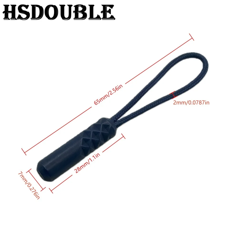 10-50Pcs Colorful Zippers Pull Puller End Fit Rope Tag Replacement Clip Broken Buckle Fixer Suitcase Tent Backpack Zipper Cord - view 3