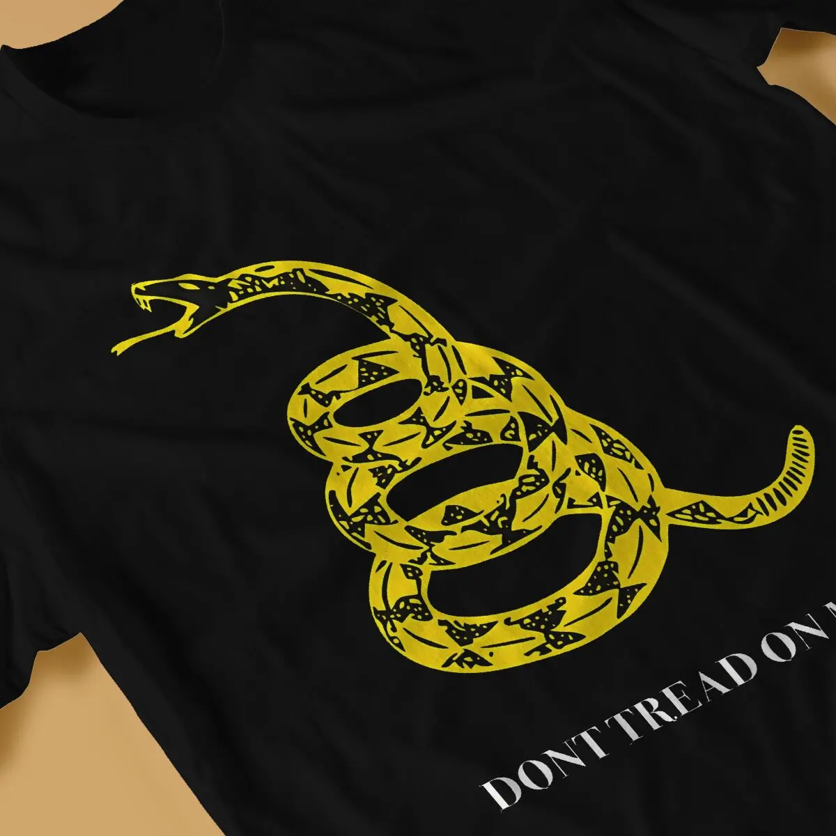 Yellow Snake Gadsden Flag Don\'t Tread On Me Unique 100% Cotton Tees Short Sleeve Javier Milei T Shirt Round Neck Clothing Summer