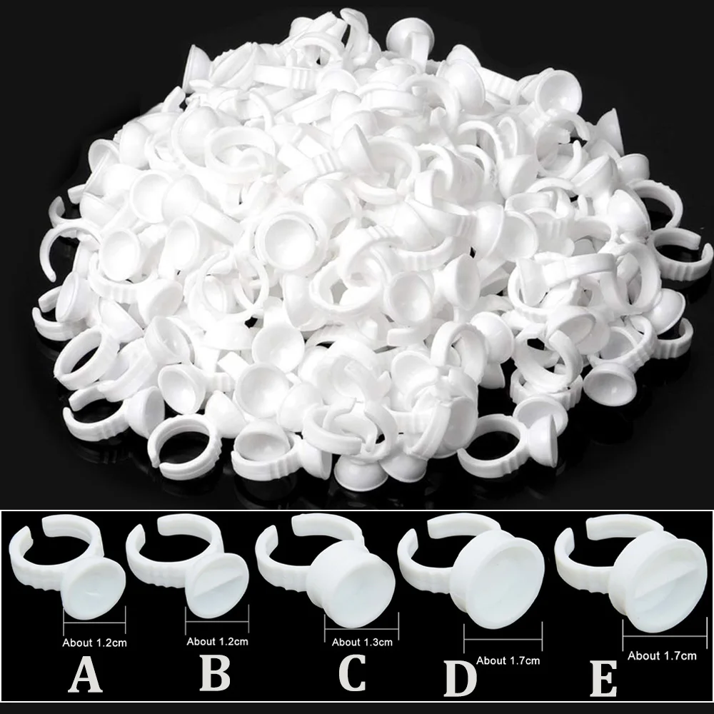1000 stücke volumen Kleber ing Tasse Einweg Tattoo Pigment halter Behälter Tinten halter Tattoo Kappen Wimpern verlängerung Lieferant