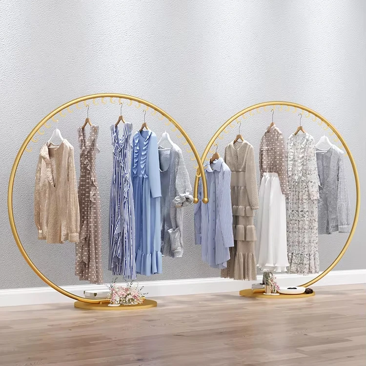 

&Modern Zhongdao Display Rack for Women's & Children's Clothing Creative Decorative Floor Type Glass Hanger Internet Celebrant