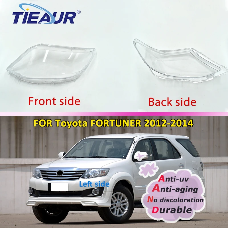 For Toyota Fortuner 2012 2013 2014 Car Headlight Shell Headlight Cover Headlamp Lens Headlight Glass Auto Shell Cover