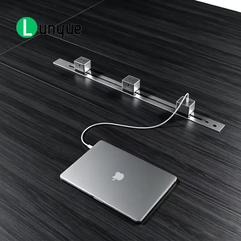 Premium Solid Wood Modern Conference Table for 8-12 People Executive Meeting Room Home Office with Cable Management and Power