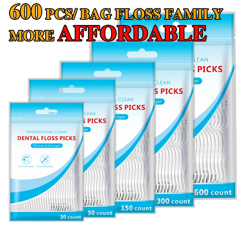 High Elastic Dental Floss Classic Dental Floss Superfine Dental Floss Stick Family Pack Adult Dental Floss Safety Toothpick