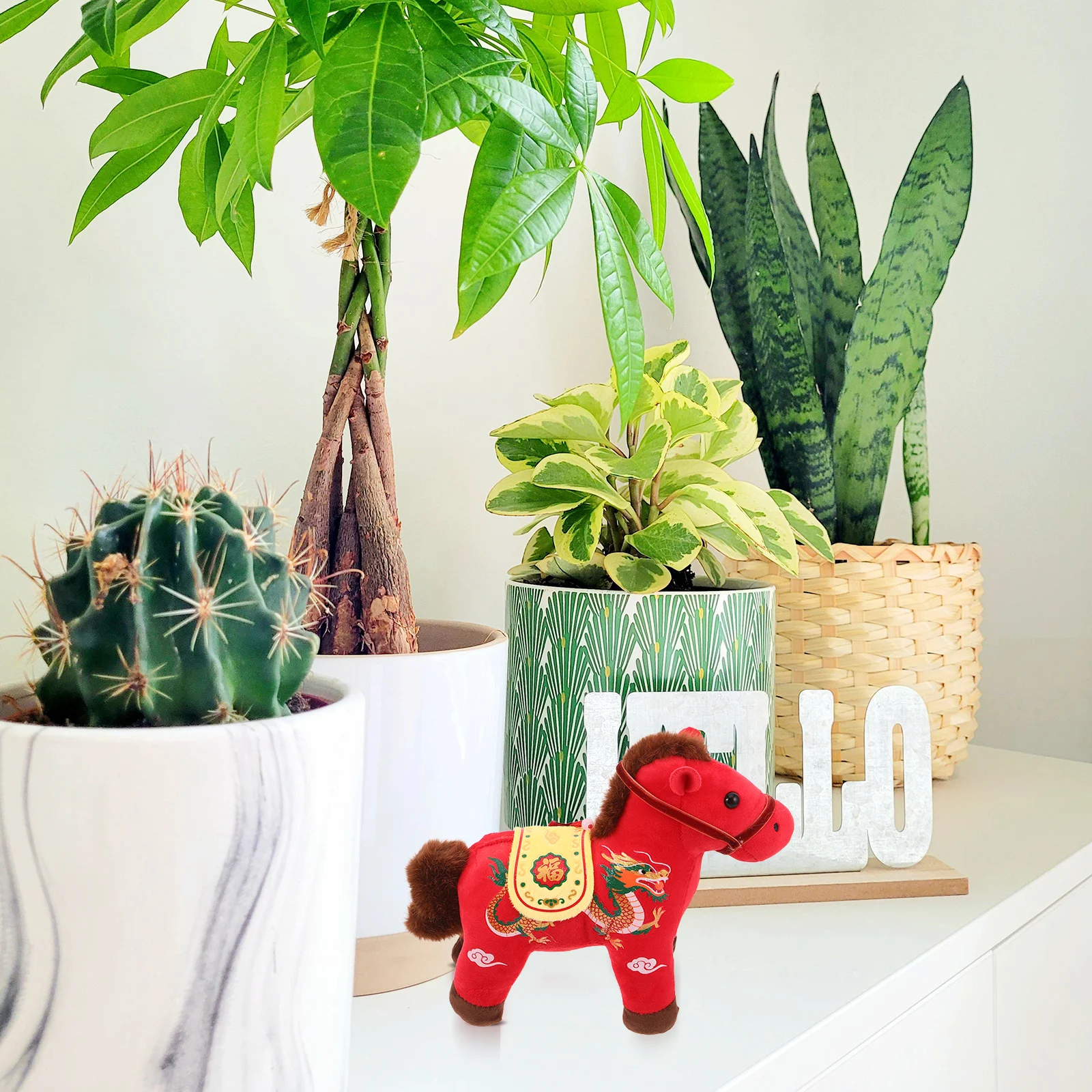 

Horse Stuffed Animal Pendant Cute Soft Animal Charm for Bag Keychain Home Decor 2026 Chinese Zodiac Year Mascot Gift