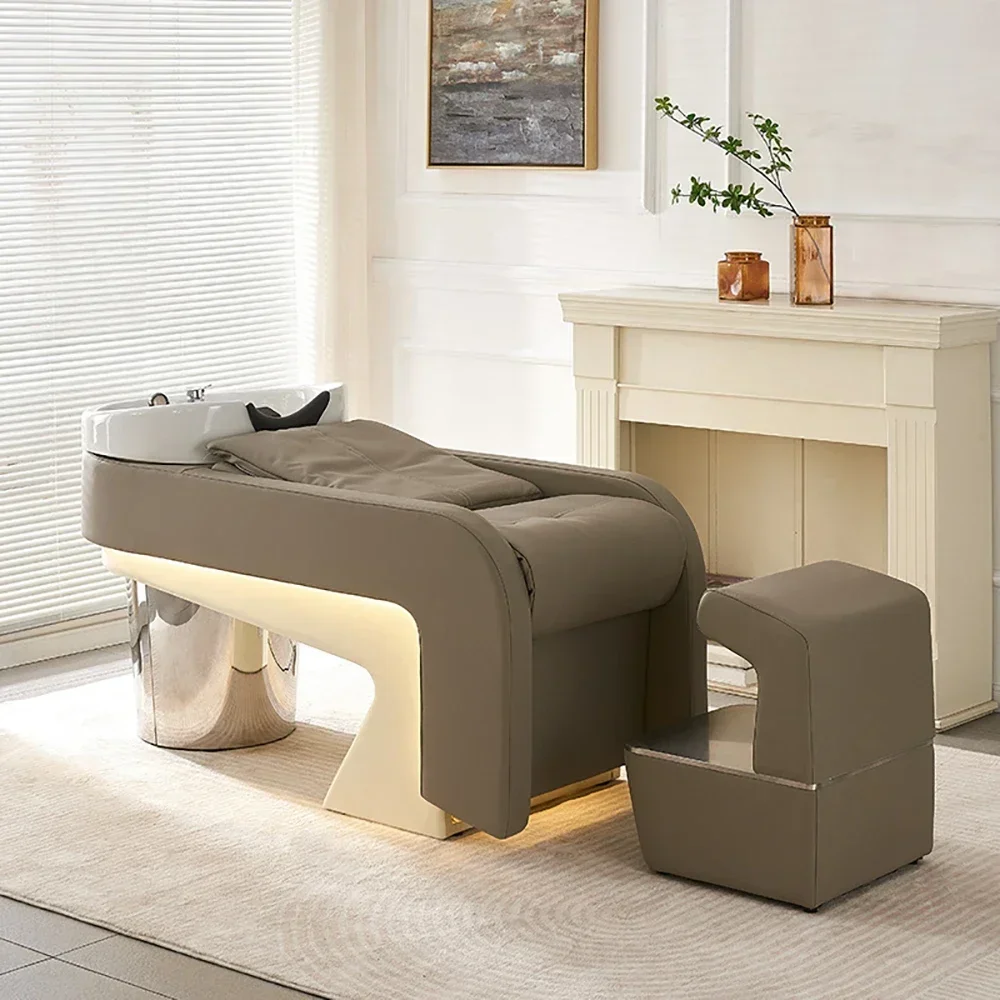 

Lounge Ergonomic Head Spa Fashion Simple Hair Modern Comfortable Shampoo Bed Unique Portable Cadeira De Barbearia Furniture