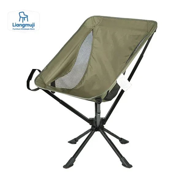 

Folding Camping Chair Backpacking Portable Lightweight Beach Fishing Swivel Chair with Carry Bag for Outdoor Picnic Hiking
