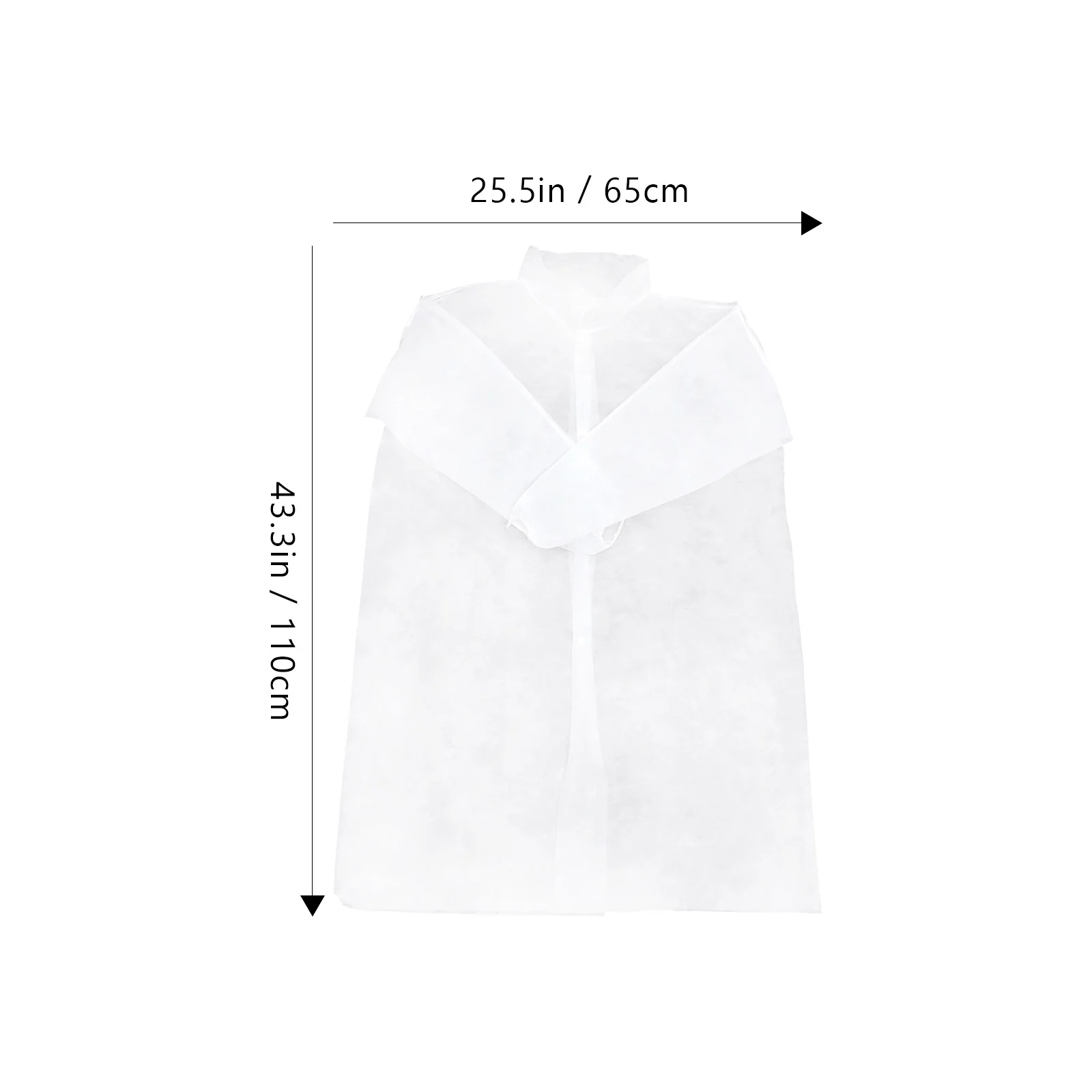 10 Pcs Experimental Clothes Long Sleeve Working Science Laboratory Coat Coats for Adults Disposable Breathable Non-woven Fabric