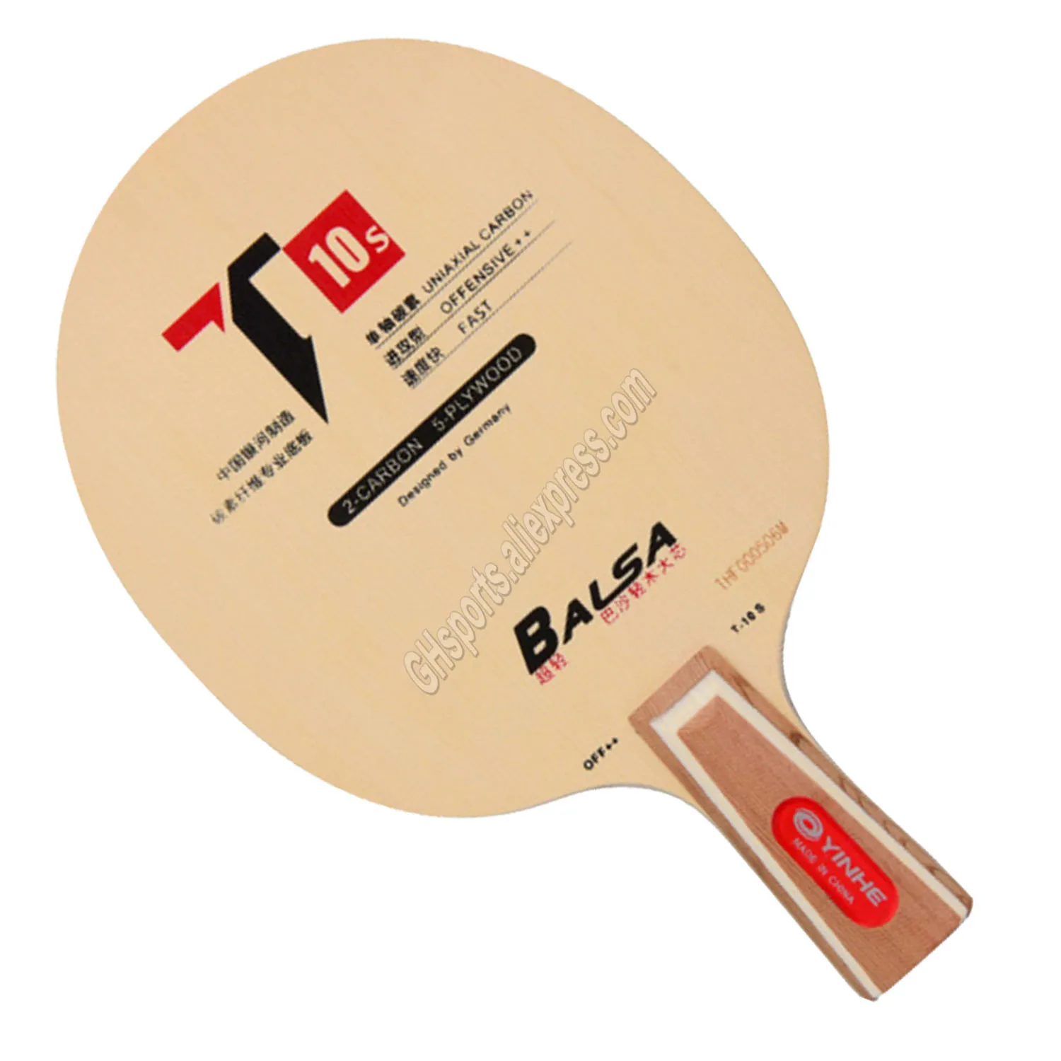 Original Yinhe T-10S T10S Tischtennisschläger, sehr leicht, schneller Angriff mit Loop, Tischtennisschläger, Ping-Pong-Paddel, Schläger – Detail 3