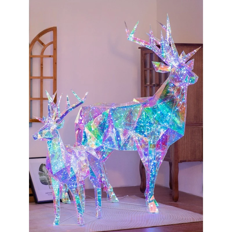 Christmas decoration Symphony luminous elk ornament shopping mall window scene atmosphere decoration