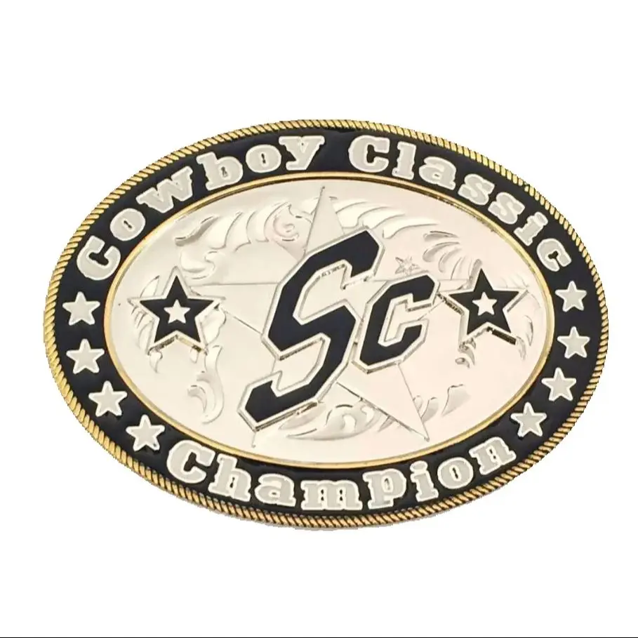 Cowboy Classic Champion SC Star Belt Buckle SW-HX824 suitable for 4cm wideth snap on belt with continous stock