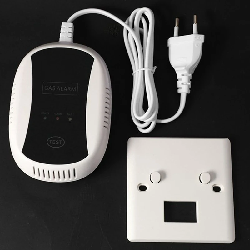 1 Pcs 80DB 433Mhz High Sensitive Warning Smart Home Security System Gas Leak Sensor EU Plug