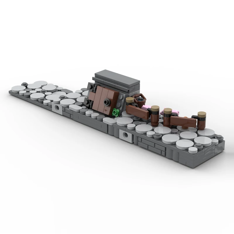 Medieval Castle Model MOC Building Bricks Street Row Back Alley Modular Technology Gifts Holiday Assemble Children Toys Suit