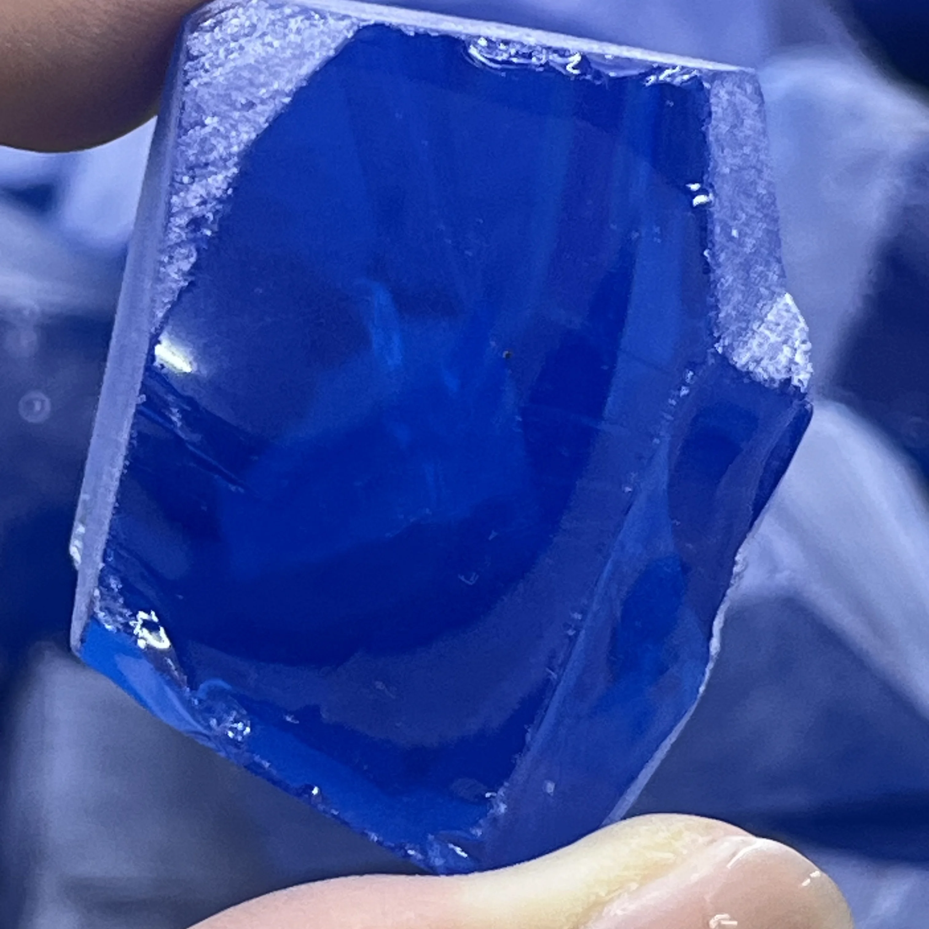 

200g/Bag Synthetic Swiss Blue Rough Stone Nanosital #E257 Artificial Uncut Raw Material