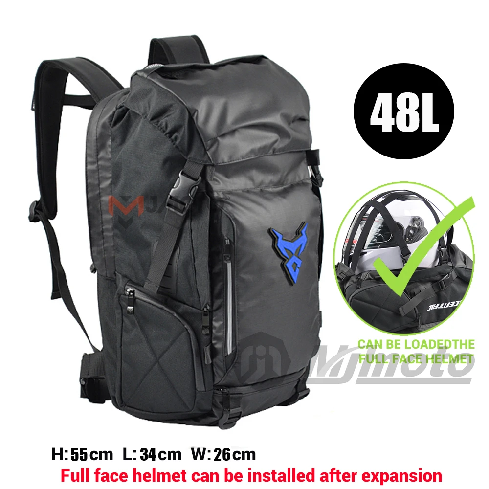 Motocentric motorfiets achterbank tas multifunctionele waterdichte motorhelm rugzak grote capaciteit motorcross staarttas bagage - afbeelding 1