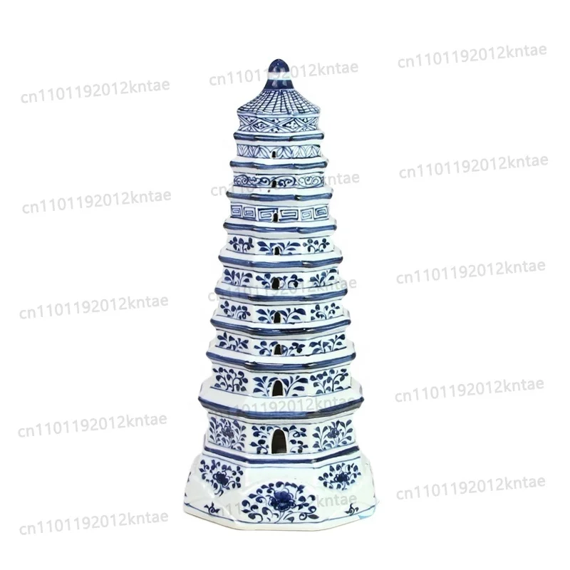 New Item Home Decor Ceramic Pagoda Decorative Porcelain Figurines