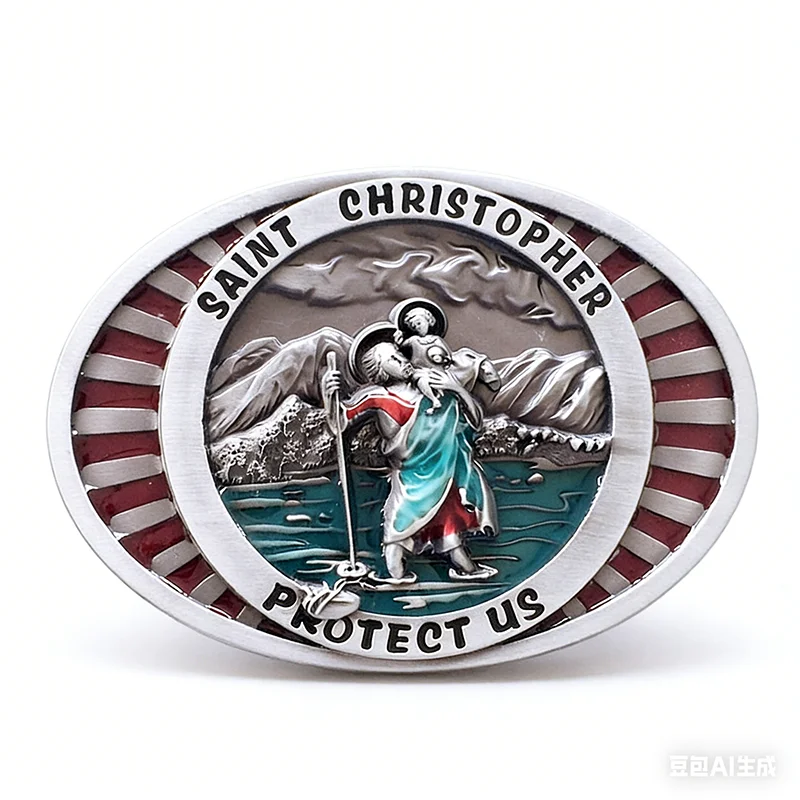 vintage-style-enamel-saint-christopher-religion-vintage-belt-buckle-also-stock-in-us-bk-oc035-free-shipping
