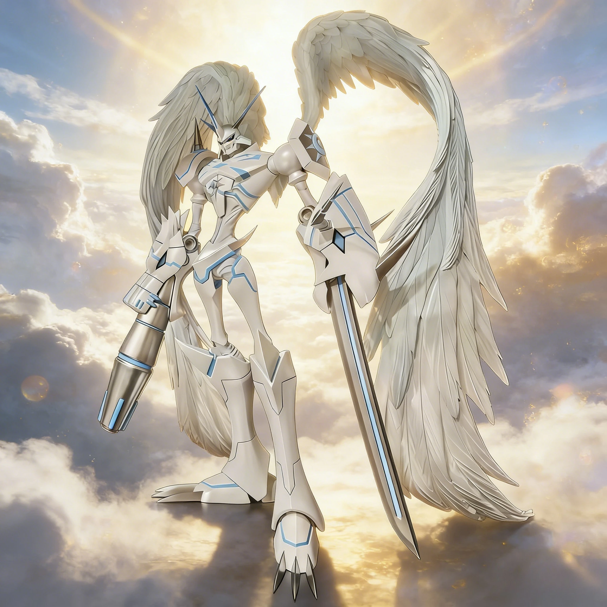 Figura de Anime Digimon Adventure de 20 cm/7,87 pulgadas, Omegamon Modo Misericordioso, Figuras de Acción, Estatua de PVC, Modelo Coleccionable, Juguetes, Regalos