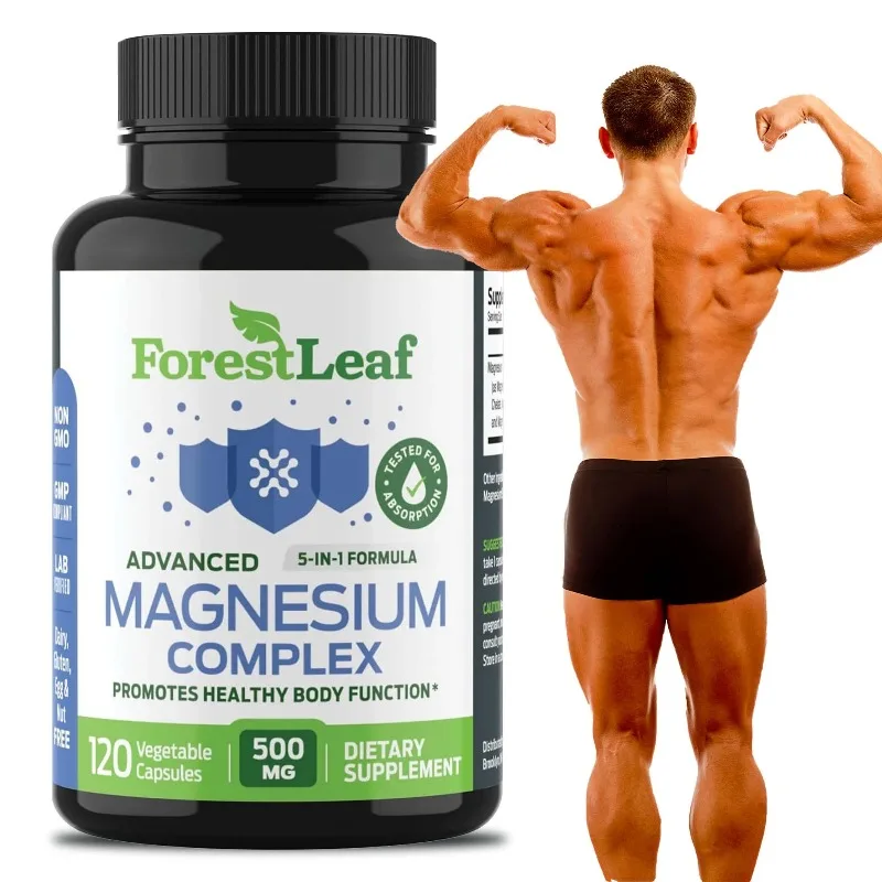 

Magnesium Complex - Supports Bone and Muscle Health, Enhances Muscle Function, Relieves Cramps, Non-GMO