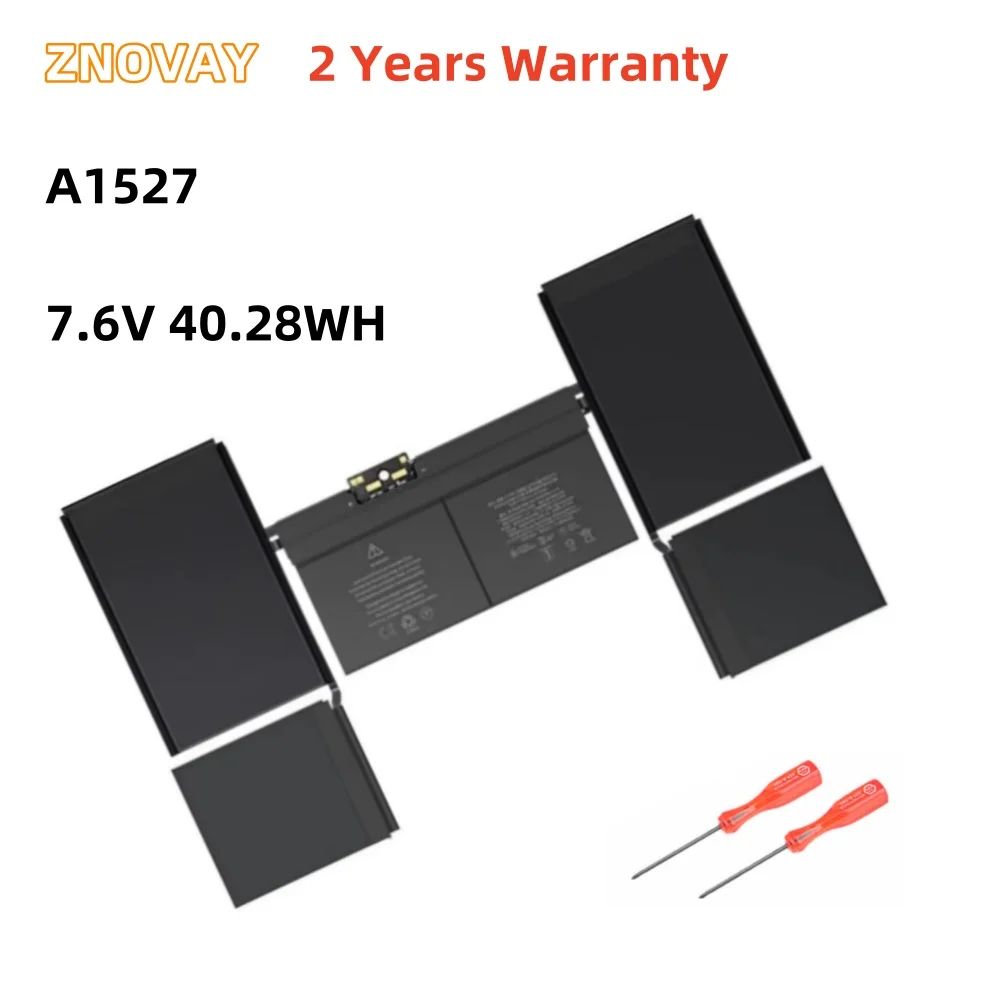 

ZNOVAY A1527 Laptop Battery For Apple Macbook Retina 12'' inch A1534 MMGL2 MF855 MJY32 MK4M2 7.6V 40.28WH/5263mAh