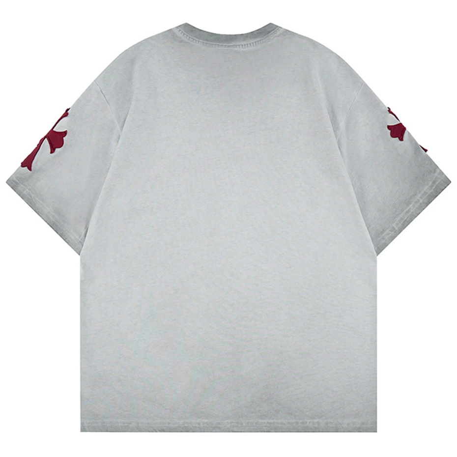 Camouflage Patchwork Men's T Shirts Harajuku Streetwear Hip Hop Casual Tee Tops Tshirts Loose